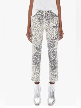 Mother NWT The Mid Rise Dazzler Ankle in Shadow Leopard size 27